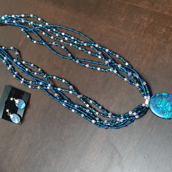 Intricate Beaded Peacock Statement Necklace - Picture 4 of 4